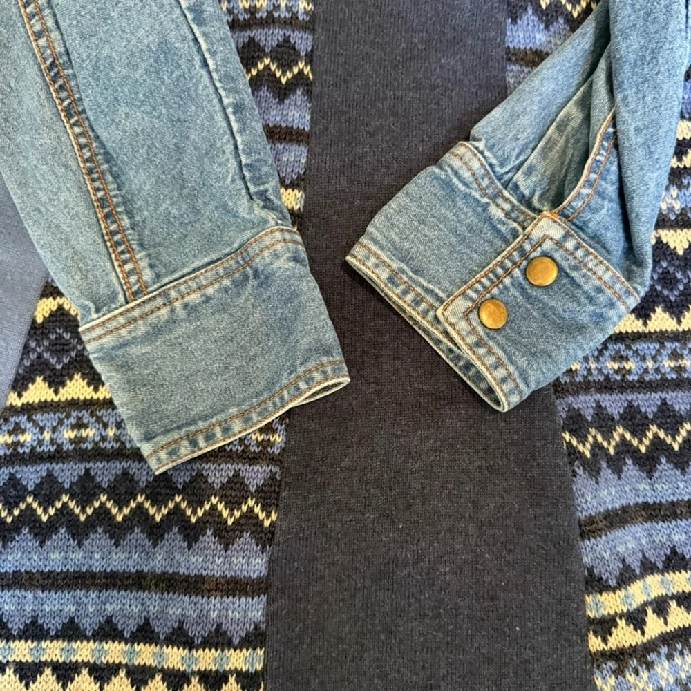 Handmade Upcycled Denim Patchwork Maxi Dress Size XL Artisan Eco-Friendly - Picture 9 of 16